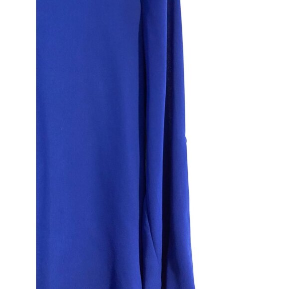 Cato Women’s Long Line Blouse M Blue Pullover Tunic Top Office Lagenlook Vibrant - Picture 9 of 13